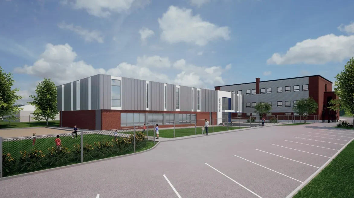 Agrandissement de l’école St-Cœur-de-Marie — Construction d’un nouveau gymnase et réfection majeure des locaux existants à l’école Saint-Cœur-de-Marie, à Chicoutimi.